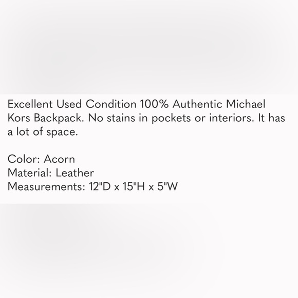 EUC Michael Kors Large Abbey Leather Backpack - Picture 9 of 11